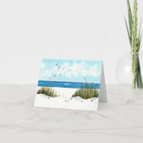 Footprints on the Sand Sympathy Card