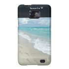 Footprints on White Sandy Beach, Scenic Aqua Blue