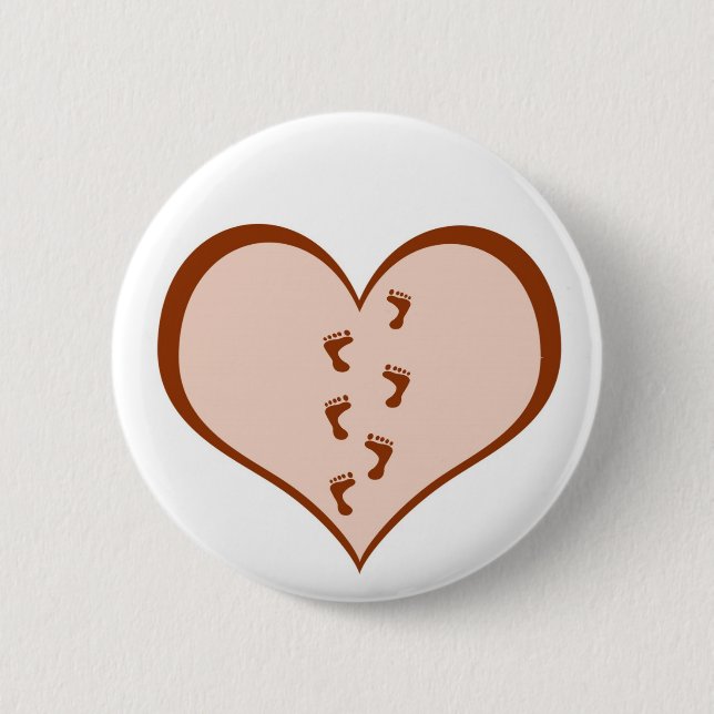 Footprints On Your Heart Button (Front)