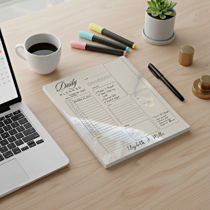 Footprints personalized daily planner notepad