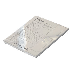 Footprints personalized daily planner sheets notepad