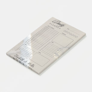 Footprints personalized daily planner sheets post-it notes