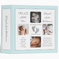 Footprints Photo Album Mint Birth Keepsake