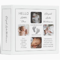 Footprints Photo Album White Birth Keepsake