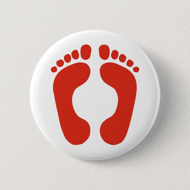 Footprints Pinback Button (Front)