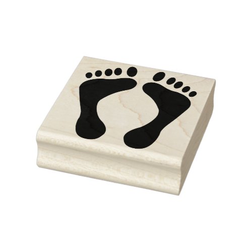 Footprints Rubber Stamp