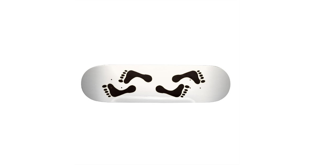 Footprints Skateboard | Zazzle