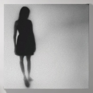 Footprints Vanishing in Fog Canvas Photo Tile