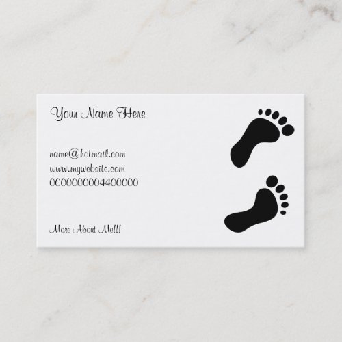 Footprints, Your Name Here, Business Card