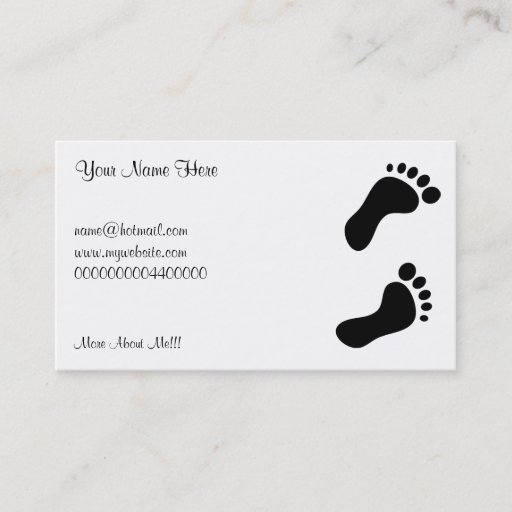 Customizable Footprints, Your Name Here, Business Card