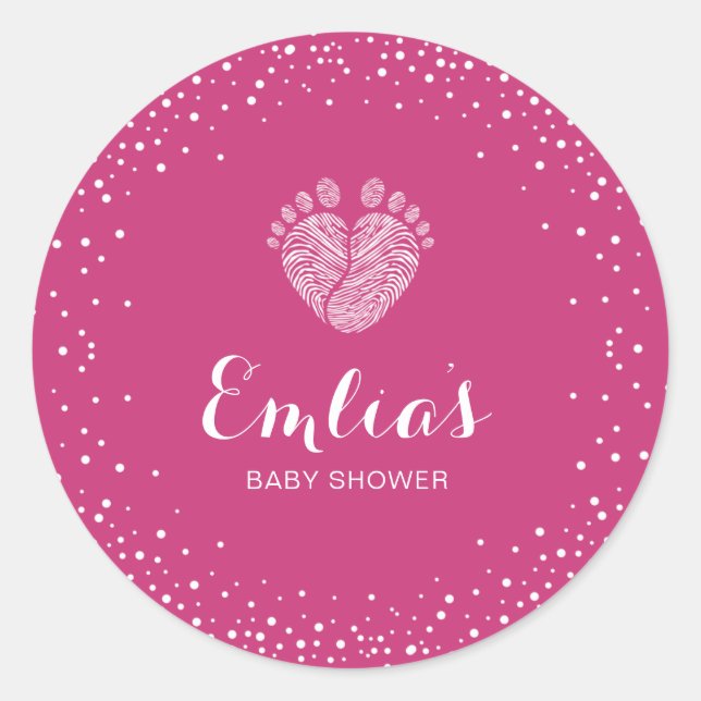 Footsteps Baby Shower sticker (Front)