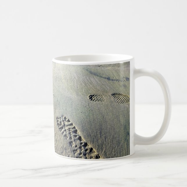 Footsteps in the Sand Coffee Mug (Right)