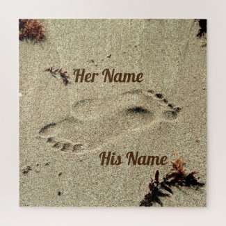 Footsteps Kiss in the Sand