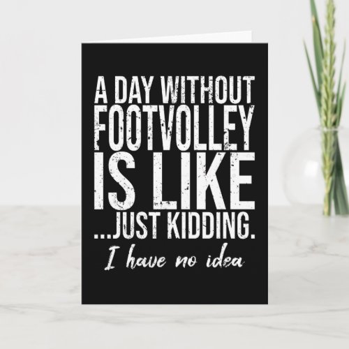 Footvolley funny sports gift card