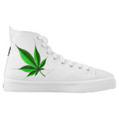 Footwear with hemp leaf 1 (Left Shoe Inside)