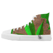 Footwear with hemp leaf 1 (Left Shoe Outside)