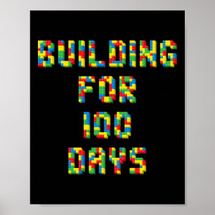 For 100 Days Happy 100th Day Of School Kids Poster