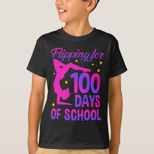 For 100 Days Of School Gymnastics Gymnast Coach  T_Shirt