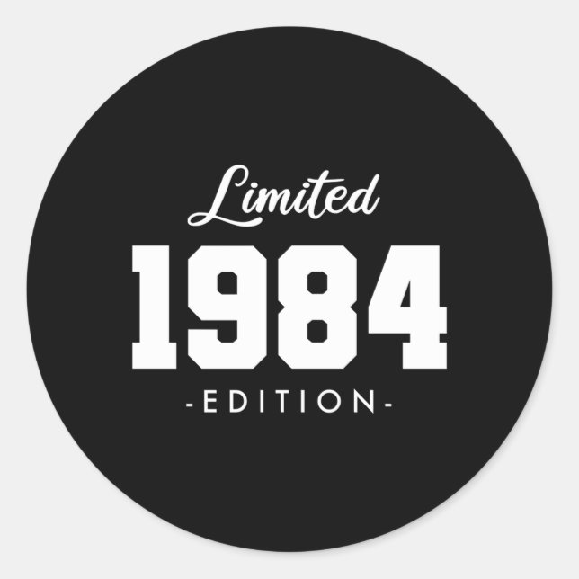 For 39 1984 39Th Classic Round Sticker (Front)