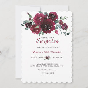 For 80th Birthday Surprise Party Invitation