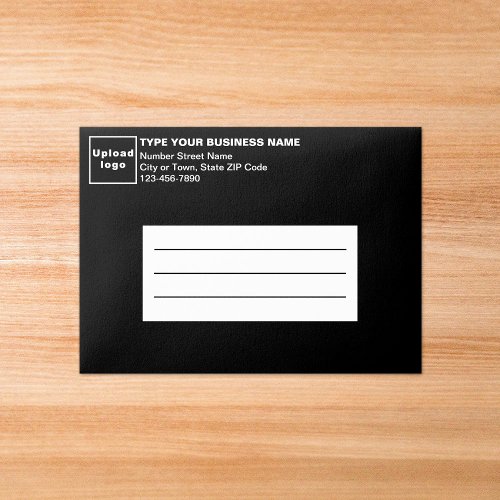 For A7 Card Size Black Business Envelope