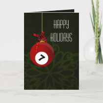 for a billiard player Christmas Cards