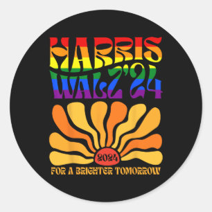 For A Brighter Tomorrow Boho Aesthetic Classic Round Sticker