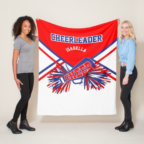 For a Cheerleader  _ Blue White  Red 2 Fleece Blanket
