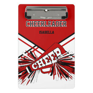 For a Cheerleader - Red, Black & White Mini Clipboard