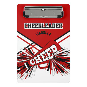 For a Cheerleader - Red, Black & White Mini Clipboard