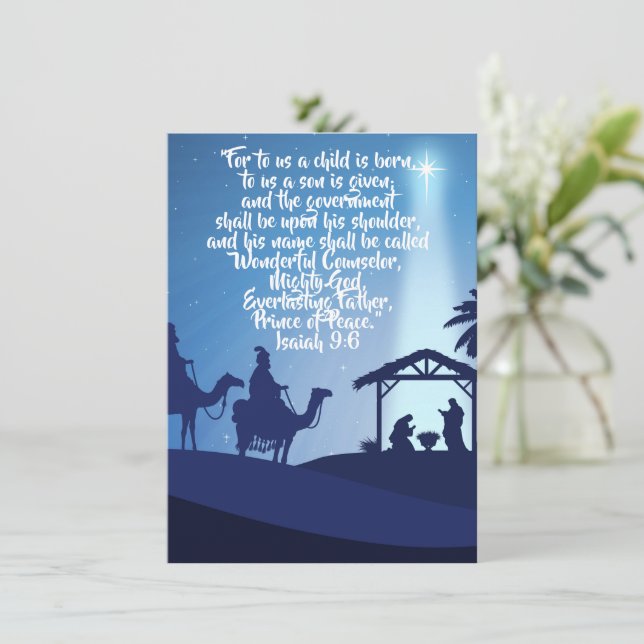 For A Child is Born, A Son Is Given Holiday Card (Standing Front)