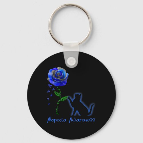 For A Cure Alopecia Awareness  Keychain