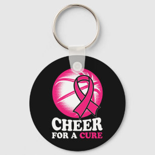 For A Cure Basketball Breast Cancer Awareness Keychain