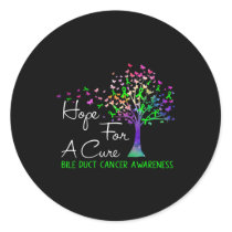 For A Cure Bile Duct Cancer Awareness Tree Ribbon  Classic Round Sticker