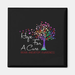 For A Cure Brain Aneurysm Awareness Tree Ribbon  Magnet