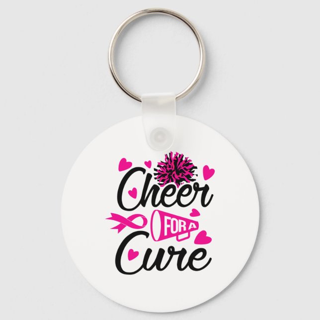 For A Cure Breast Cancer Awareness  Keychain (Front)