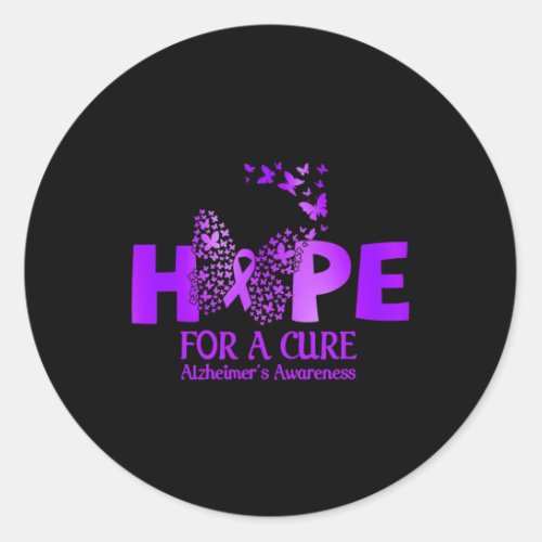 For A Cure For Alzheimerheimers Warrior Apparel He Classic Round Sticker