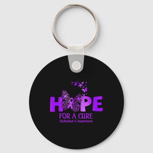 For A Cure For Alzheimerheimers Warrior Apparel He Keychain