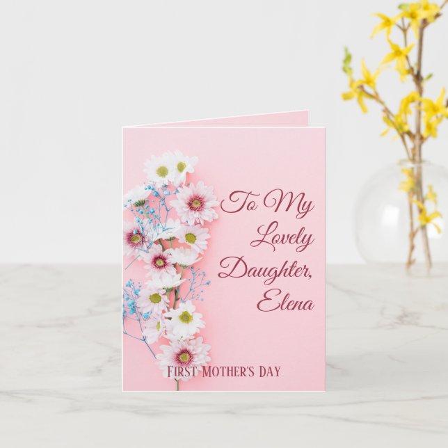 For a daughter who becomes a mother - Mother's Day Card (Yellow Flower)
