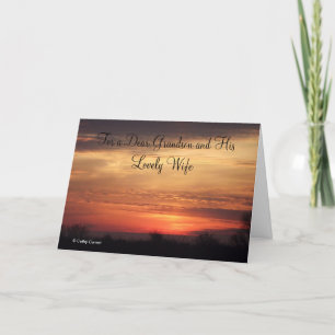 For a Dear Grandson & His Wife Anniversary Card