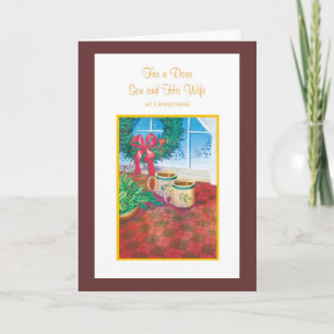 For a Dear Son and His Wife at Christmas Holiday Card