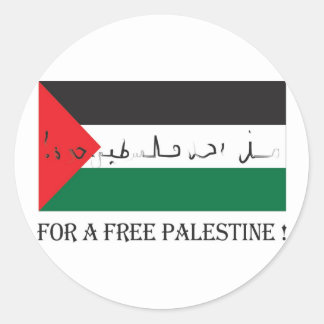 For a free palestine! round stickers