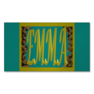 FOR A GIRL CALLED EMMA MARINE BLUE PEBBLES BUSINESS CARD MAGNET