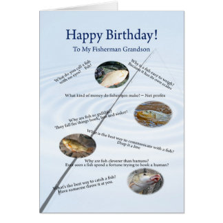 Fishing Birthday For Grandsons Cards, Fishing Birthday For Grandsons ...