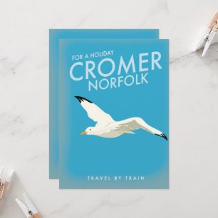 For a holiday Cromer Norfolk train travel poster.