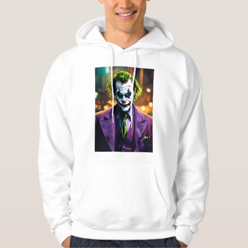 For a Joker_themed 3D viewing T_shirt for men con Hoodie