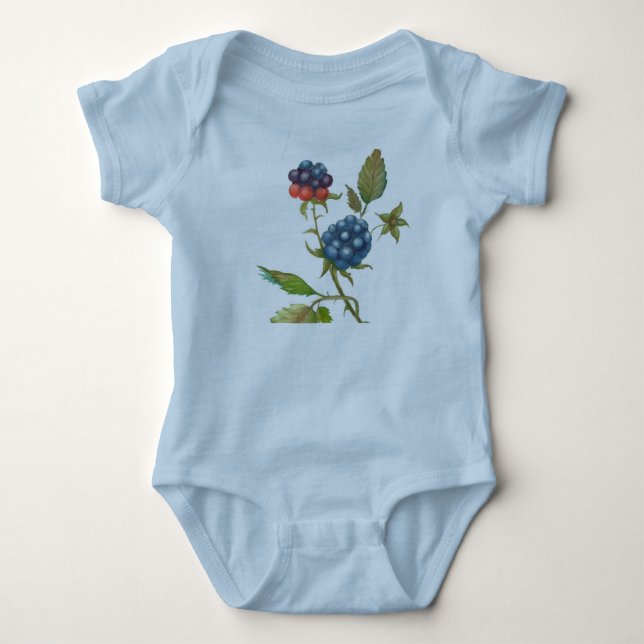 For a little boy blackberry berries baby bodysuit (Front)