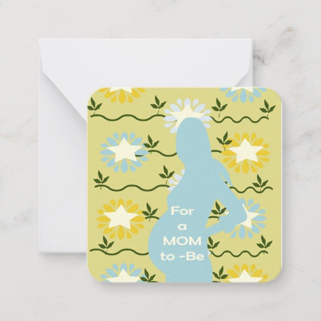 For A Mom To Be Note Card (Front)