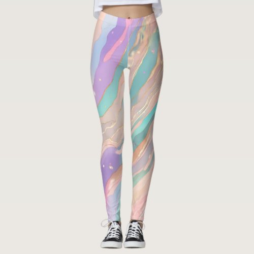 For a pastel zebra print leggings