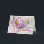For a sister, a birthday card with daisies<br><div class="desc">Celebrate a ladies birthday with daisies and pearls. A really elegant card to give to a beautiful lady.</div>